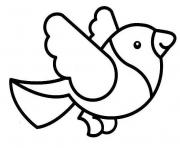 Coloriage simple oiseau maternelle